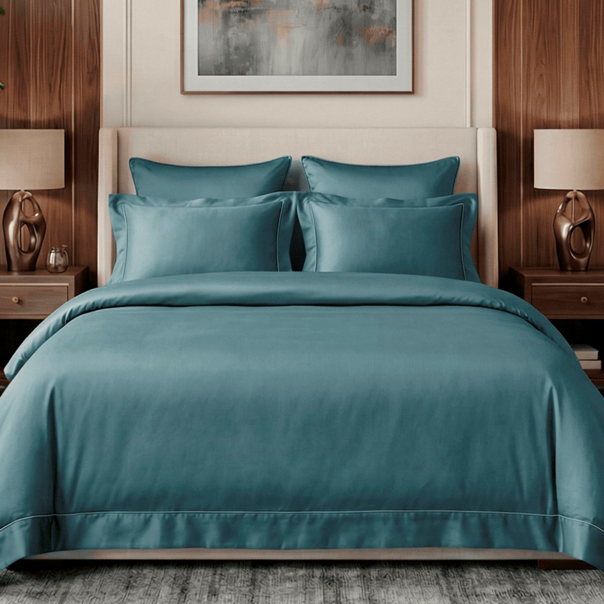 Постельное бельё Мако-сатин | ПОСТЕЛЬНОЕ БЕЛЬЁ МАКО-САТИН "КЛАССИКА" ИЗУМРУД